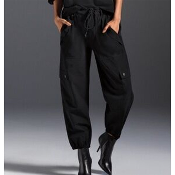 Cabi 4315 Quantum Cargo Joggers Pant Womens XS Black Utility High Waist Gorpcore - Picture 1 of 11